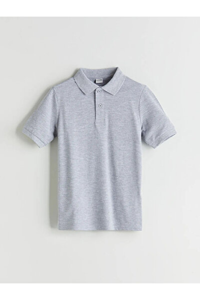 LC Waikiki LCW KidsGri Polo Yaka Erkek Çocuk Tişört