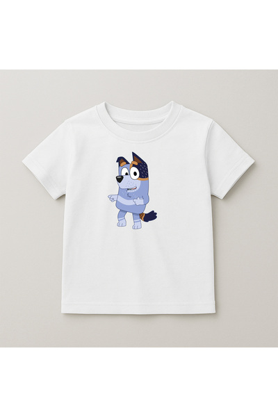 SVART WEAR Tricou pentru copii și adolescenți Bluey, cu mânecă scurtă, 100% b...