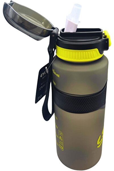 Twisoo BPA Free Tritan Leak Proof Water Bottle with Infuser Strainer and Time Markers - Motivational Sports