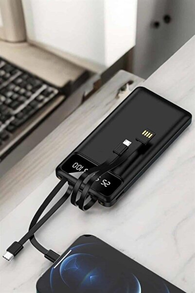 Genel Markalar Powerbank 20.000 Mah LCD Ekran USB Lightning Type-C Uyumlu İOS ve Android