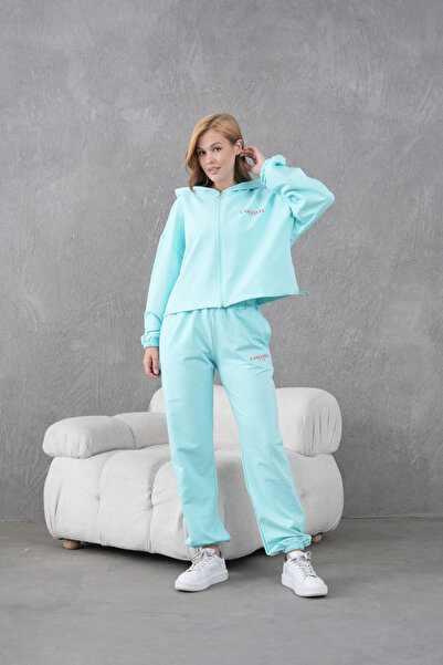 Lamanuel Set de trening cu glugă, cu fermoar, elastic, ajustabil, imprimat