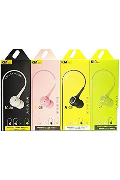 Generic 4 PCS Kyin K28 Good Sound Quality 3.5mm Music Earphone with Mic 4 COLOUR