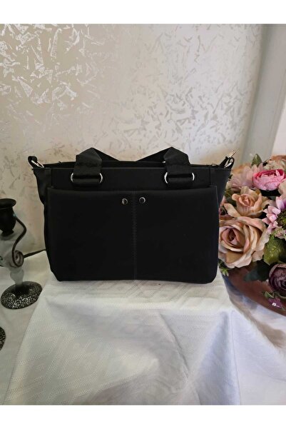 pearnight Geantă de umăr pentru femei din material satinat cu mai multe compa...