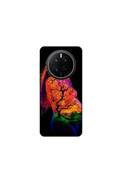 Atlas Husa personalizata si Folie de Silicon Huawei Mate 50 Pro, Colorful #7,...
