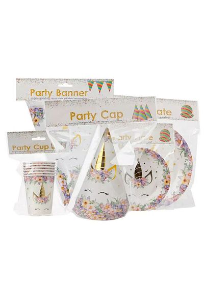 Baloane Vesele Complete Unicorn Themed Party Decoration 91 Pieces DEC8