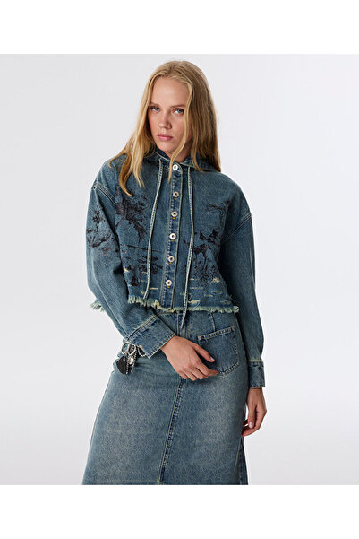 Twist GÖRSEL BASKILI JEAN CEKET