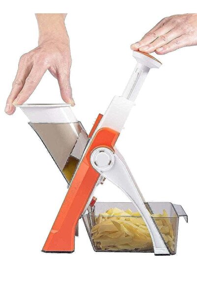 Generic مفرمة خضراوات MARKQ بأربعة أوضاع تقطيع طعام مندولين إلى مكعبات جوليان...