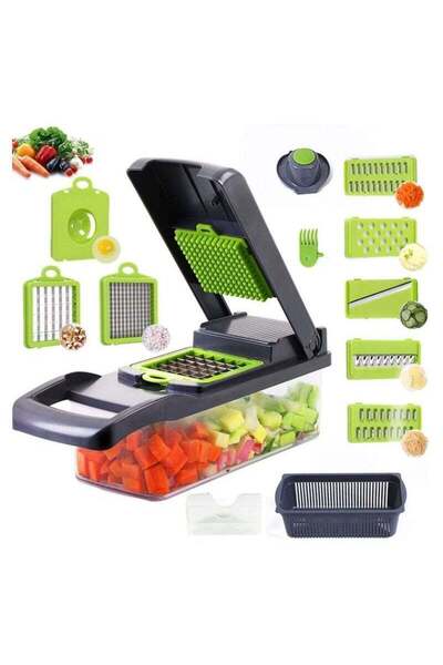 Generic مفرمة خضروات الجاذبية متعددة الوظائف مع مقبض متعدد الشفرات للمطبخ ومف...