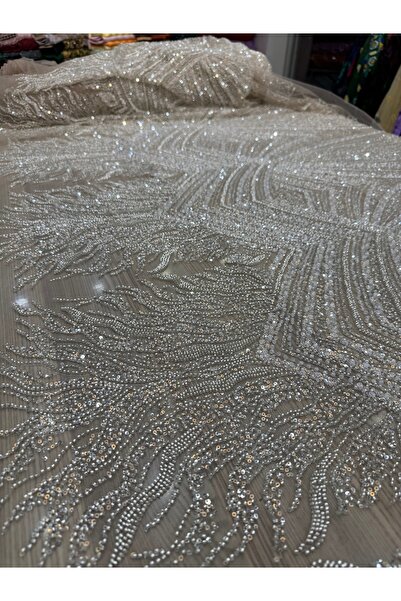 OsmanKumaşDantel Taş boncuk payet işlemeli dantel