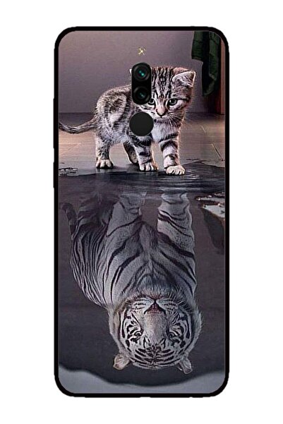 Atlas Husa personalizata si Folie de Silicon Xiaomi Redmi 8, Tiger, multicolo...