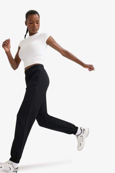 DeFacto Yeni Sezon DeFactoFit Sporcu Jogger Eşofman Altı Standart Fit Modal Çift Cepli Basic Düz