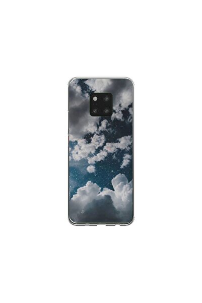 Atlas Husa personalizata si Folie de Silicon Huawei Mate 20, Blue Sky, multic...