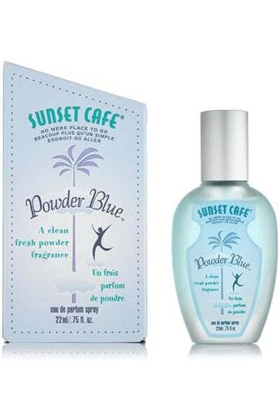 Sunset Cafe Powder Blue Perfume for Kids, Eau de Parfum, 22ml