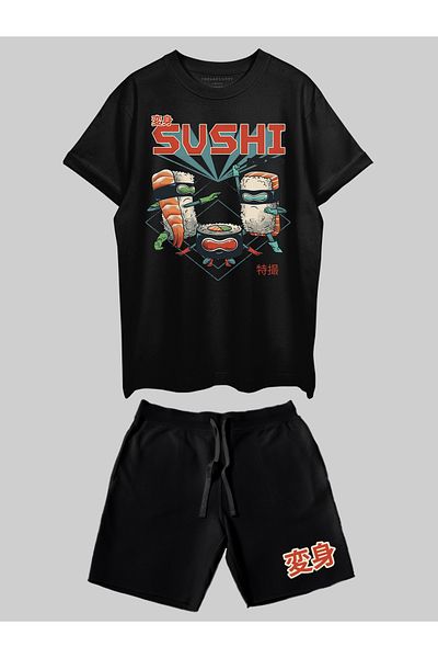 THREADCURRY Sushi Squad Printed Co-ord Set for Men & Women