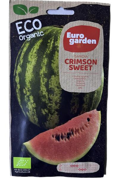 EURO GARDEN بذور البطيخ الحلوة سانديا كريمسون العضوية الصديقة للبيئة