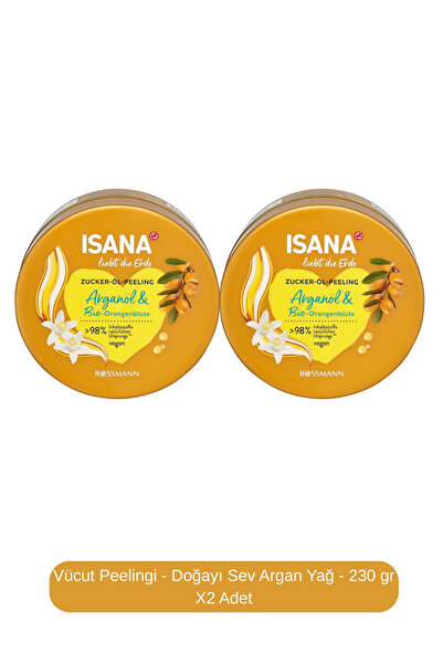 ISANA Vücut Peelingi - Doğayı Sev Argan Yağ - 230 gr X2 Adet