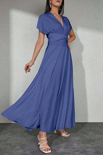 StreetWear Outlet Rochie Dama, Eleganta, Lunga, Cu Spate Incrucisat