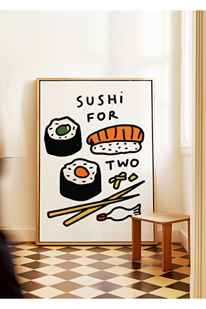 ARTHOUSECOLLECTIVE Sushi pentru doi - Poster cu ilustrație de sushi - Poster ...