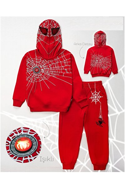 ETÇ BABY E.T.Ç BABY Erkek Çocuk Örümcek Adam Baskılı Işıklı Eşofman Takım