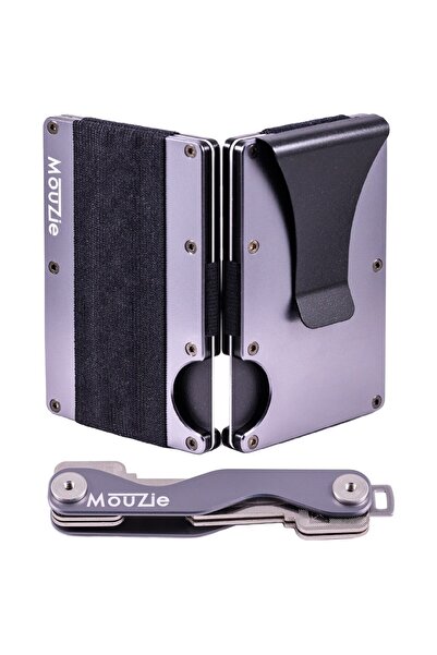 Mouzie Premium Aluminum Wallet for Men with Money Clip