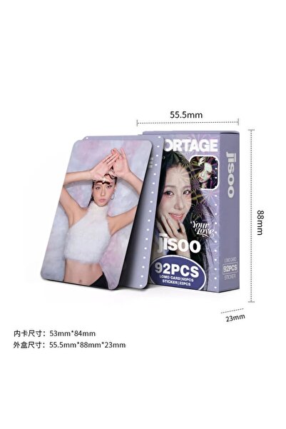 Kpop Dünyasi BLACKPINK Jisoo '' Amortage '' Çift Yön Baskılı Lomo Card Seti (60 Pcs)