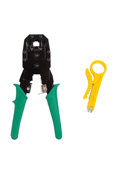 nelerbulurum RJ45-RJ12-RJ11 3'LÜ SOKET SIKMA PENSESİ + KABLO SOYUCU