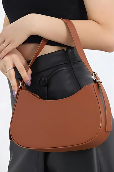 Catwins حقيبة يد وكتف نسائية باللون البني باجيت C3001