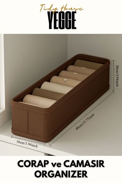 YEGGE 8 Drawer and Closet Organizer, Shelf Organizer, Foldable Socks and Laundry Organizer Box