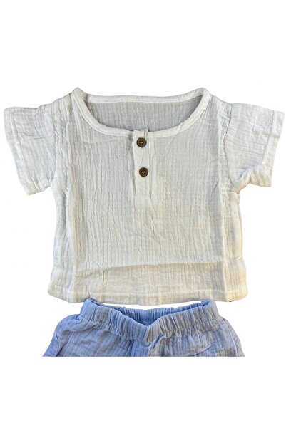 OEM SET DE 2 PIESE CU TRICOU SI PANTALONI SCURȚI