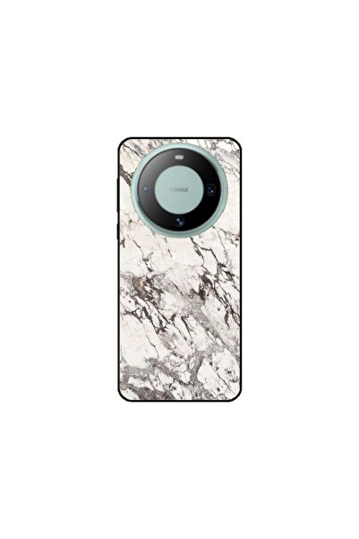 Atlas Husa personalizata si Folie de Silicon Huawei Mate 60, White Marble, multicolor, S1D1M0325