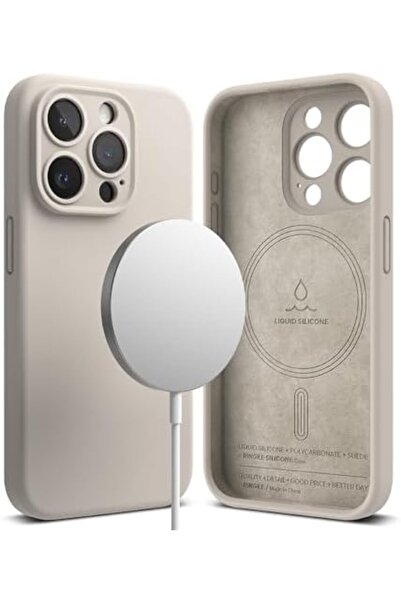 Ringke غطاء حماية لجهاز iPhone 15 Pro | سلسلة سيليكون مغناطيسية | حجري