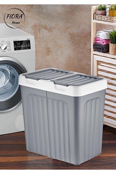 FİORA 80 LT. ÇİFT BÖLMELİ KİRLİ ÇAMAŞIR SEPETİ