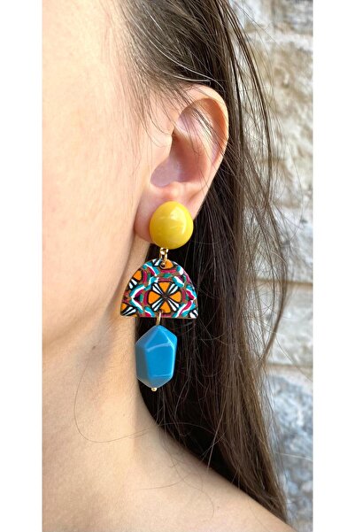 milayk الأقراط المتدلية الزرقاء الخضراء