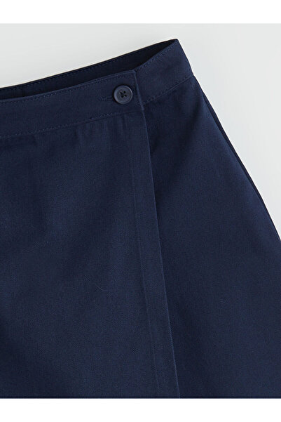 LC Waikiki LCW KidsLacivert Basic Gabardin Kız Çocuk Şort Etek