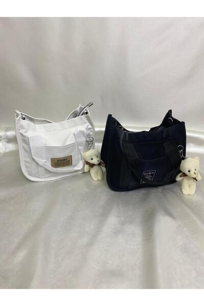 owwon Women's Buzi Fabric Teddy Bear Strap Hand and Shoulder Bag