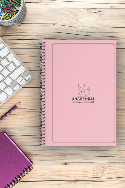 Yıldızistan Unlined Thick Cardboard Cover Spiral A5 Size Special Collection Pastel Series 96 Sheets School Notebook
