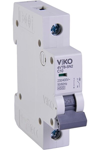 STOREMAX صمام حماية أوتوماتيكي 4VTB-1C10 من سيلبيوست، 4.5 كيلو أمبير، نوع C، أحادي القطب، 10 أمبير، عصري 266450