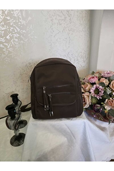 pearnight Casual Women's Backpack with Flap and Zipper Detail