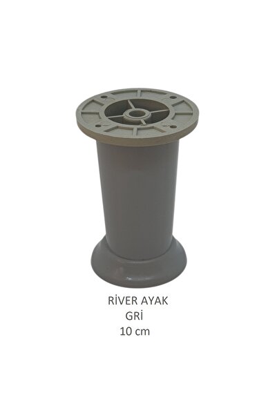 Adilon RİVER AYAK, Пластикова ніжка для меблів, 10 см, гвинти в комплекті, сіра
