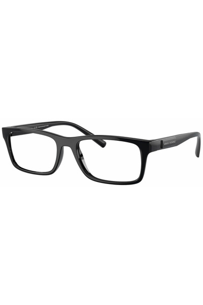 Armani Exchange Men's Eyeglass Frames Armani Exchange AX3115 8078 55, Plastic, Black, 55 mm