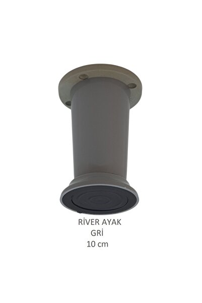 Adilon RİVER AYAK, Пластикова ніжка для меблів, 10 см, гвинти в комплекті, сіра