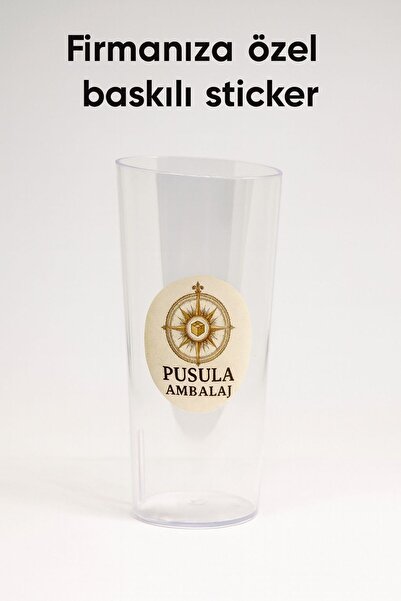 shop 175cc Mika Rakı Bardağı Sert Plastik Firmanıza Özel Sticer Baskılı Kokte...