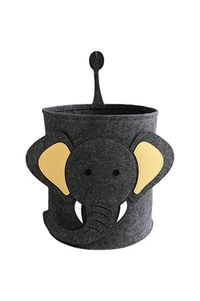 Mixbo Foldable Toy Storage Basket Mixbo, Elephant Design, 37 x 35 cm, Gray