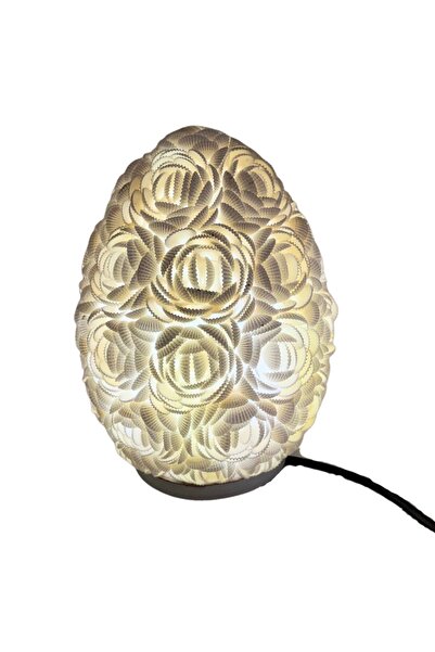 OEM Boho Shell Lamp - Rose Oval Globe - 20cm