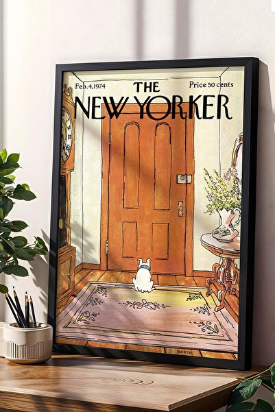 Saturn Pictură înrămată The New Yorker 4 februarie 1974 - Pictură de câine aș...