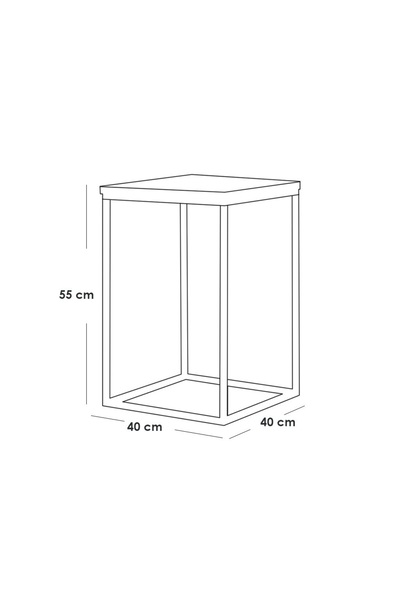 Generic Side table 40x40x55 cm - multi-colored