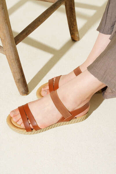 ALMİNA Double Belted Women's Sandals