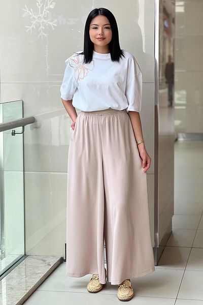 sentez giyim Synthesis Logos Wide Leg Pants