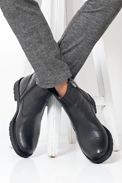 Rodexxo Kışlık İçi Dışı Hakiki Deri İçi Kürklü Soğuk Havaya Ve Suya Dayanıklı Erkek Postal Bot