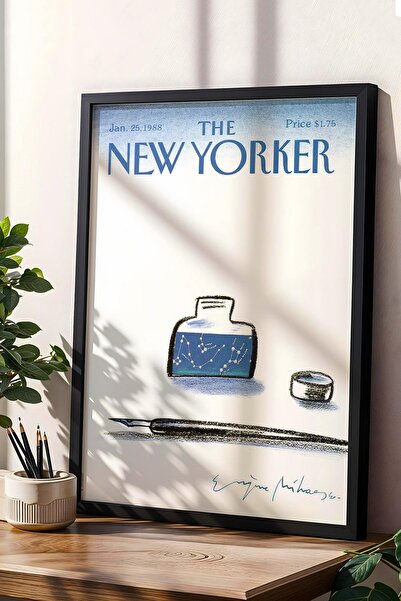 Saturn Pictură înrămată The New Yorker 25 ianuarie 1988 - Pictură cu cerneală și stilou